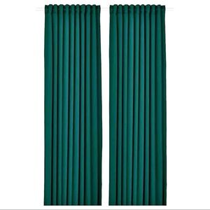 IKEA MAJGULL Black-out Curtains, 1 Pair, Dark Turquoise, 57x84 (705.600.69) NIP